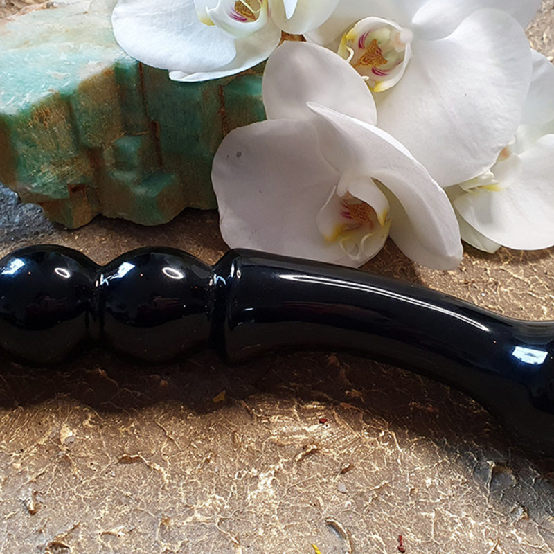 Inanna - Black Obsidian yoni wand