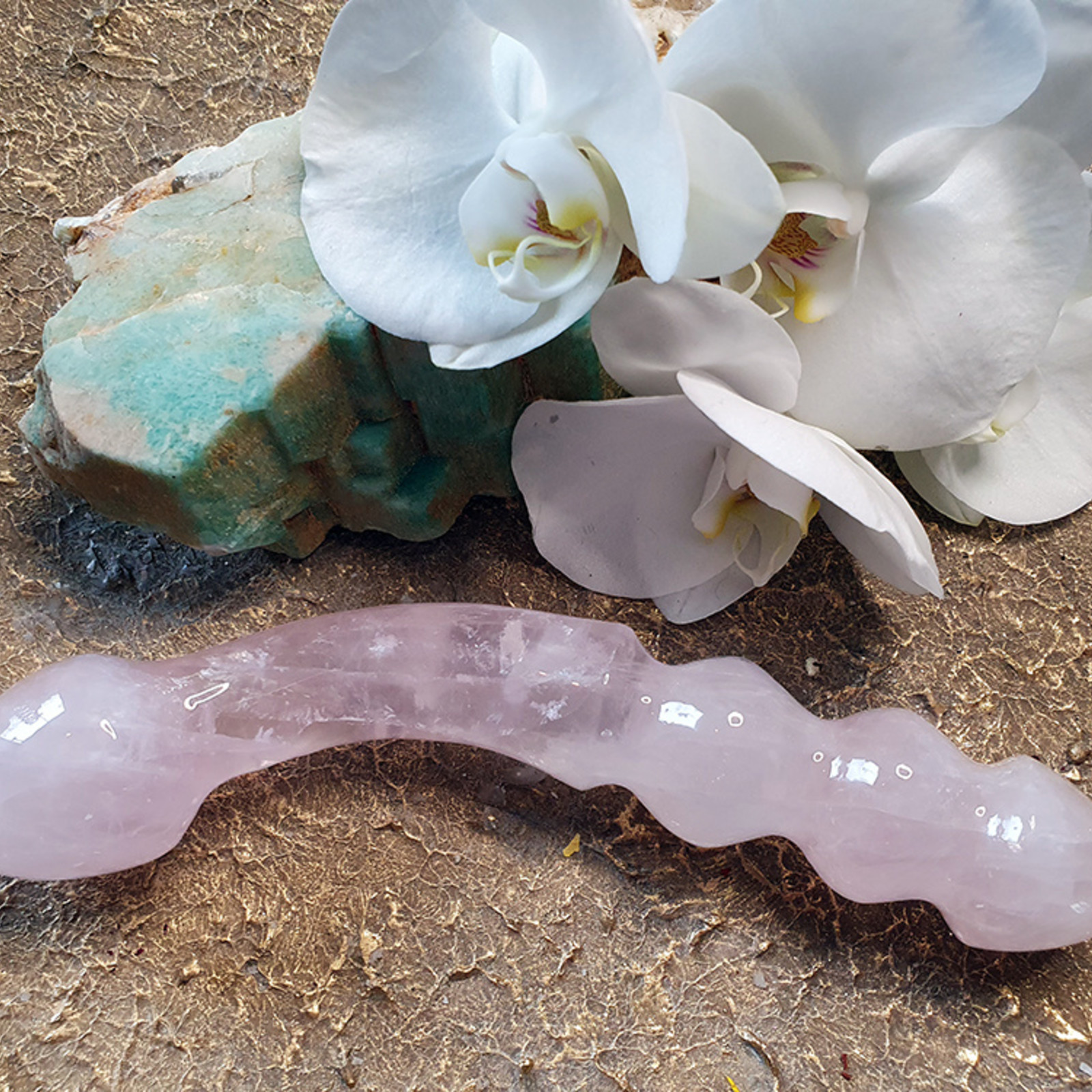 Aleyna - Rose Quartz yoni wand