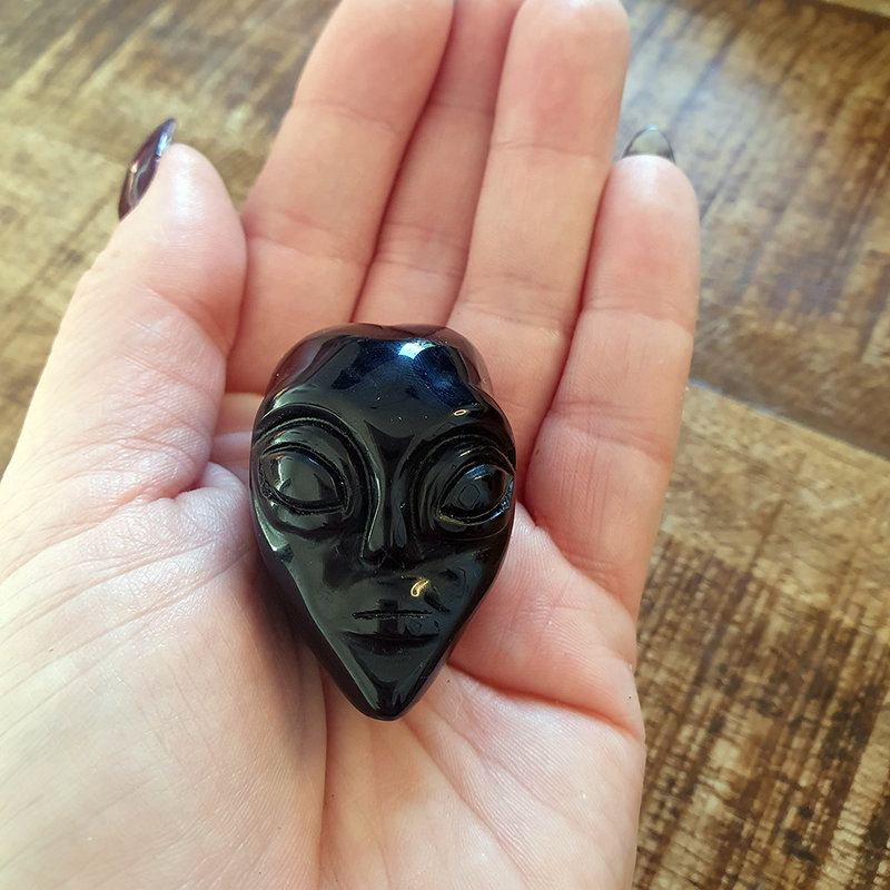 Crystal Alien Tim - Black Obsidian