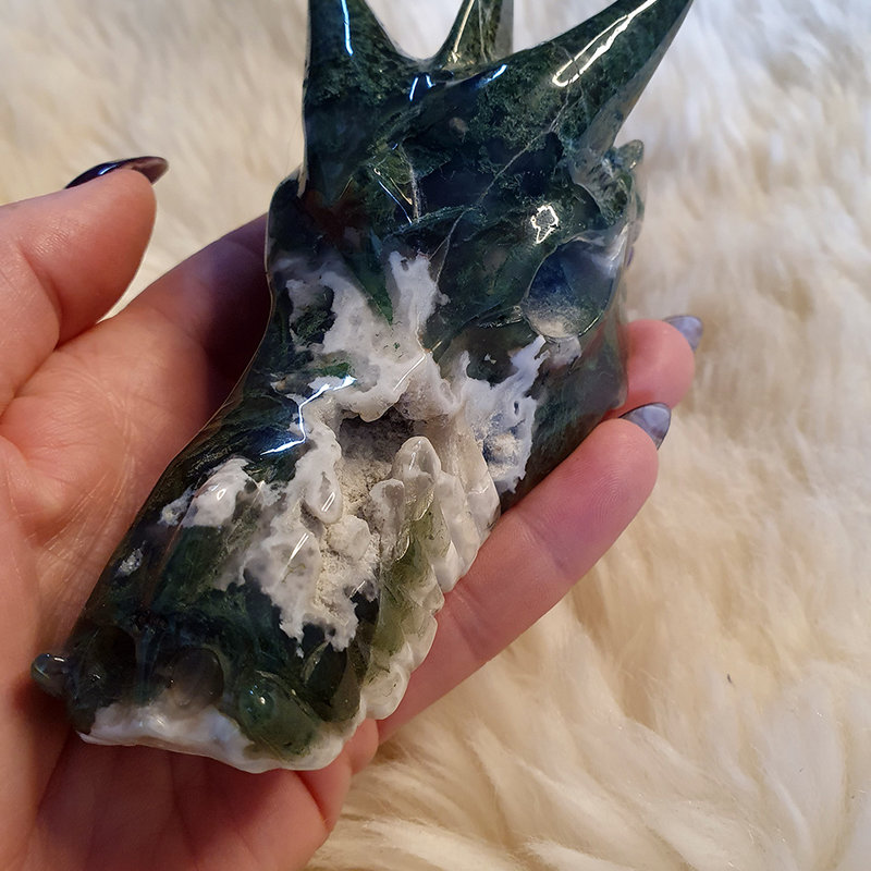 Crystal Dragon Buster - Moss Agate