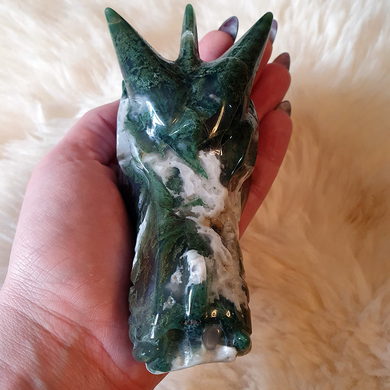 Crystal Dragon Buster - Moss Agate