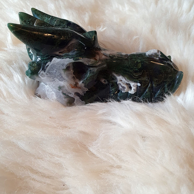 Crystal Dragon Buster - Moss Agate
