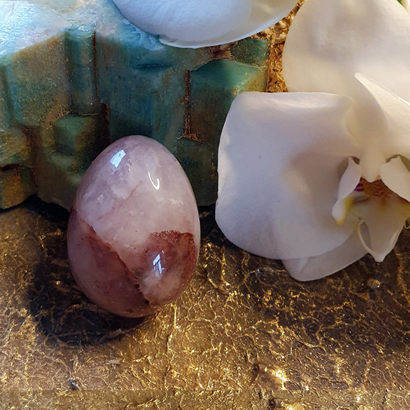 Combideal Fire quartz yoni egg + Your ever unfolding rose