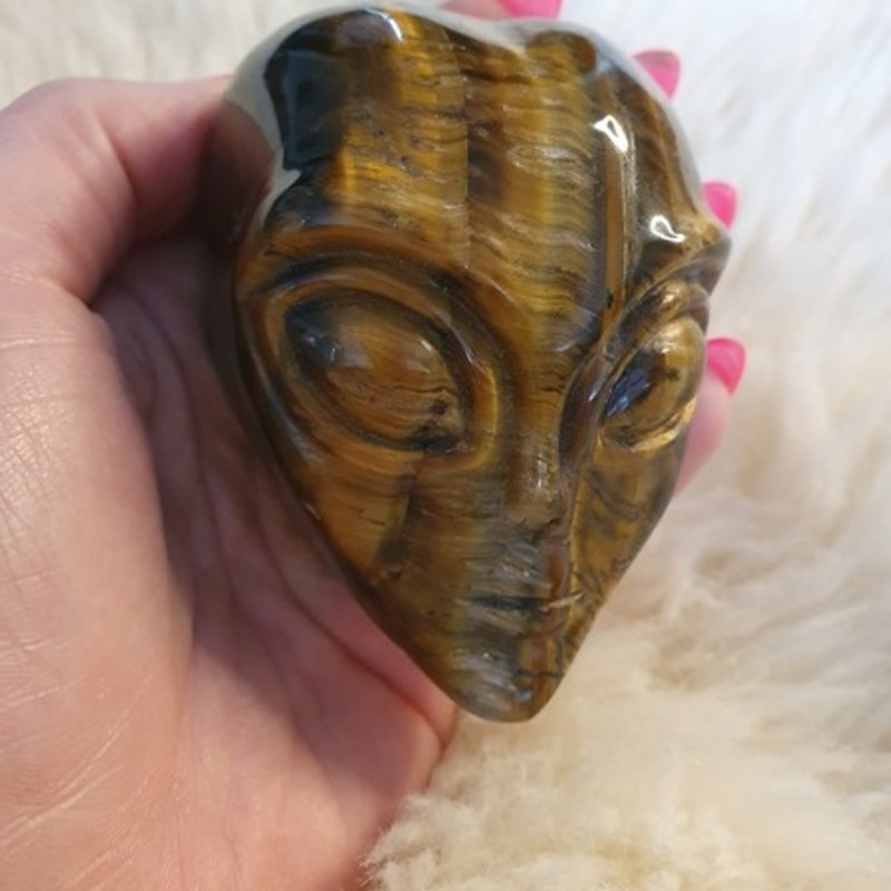 Crystal Alien Dagda - Tiger Eye