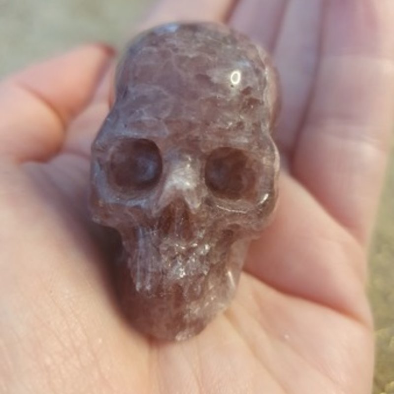 Cyrstal Skull Nance - Strawberry Quartz