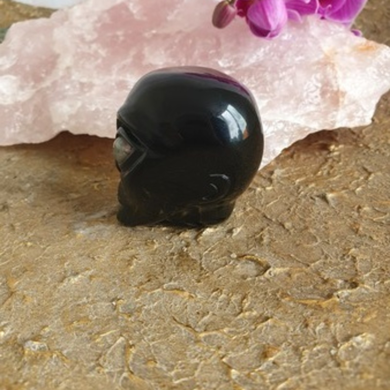 Crystal Alien Faya - Onyx  labradonite eyes