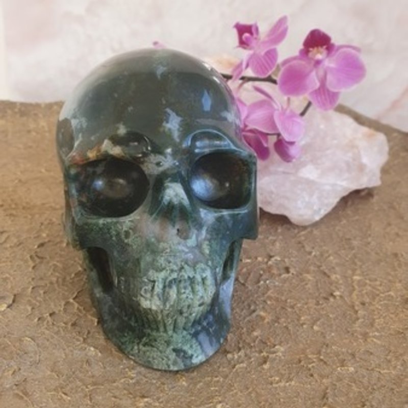 Crystal Skull Priceless - Moss Agate