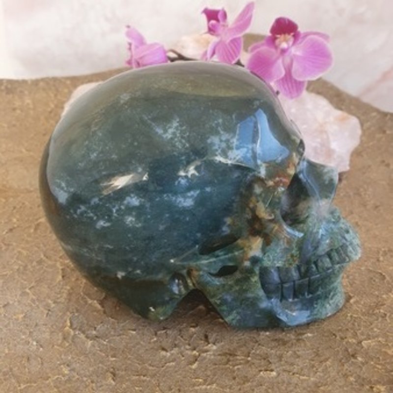 Crystal Skull Priceless - Moss Agate