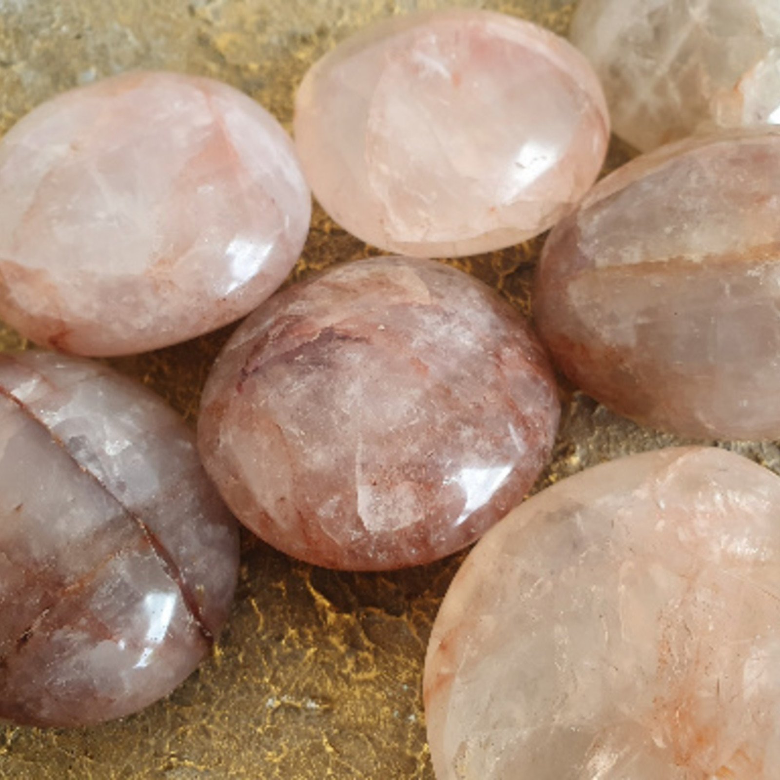 Pink Golden Healer Palm Stone