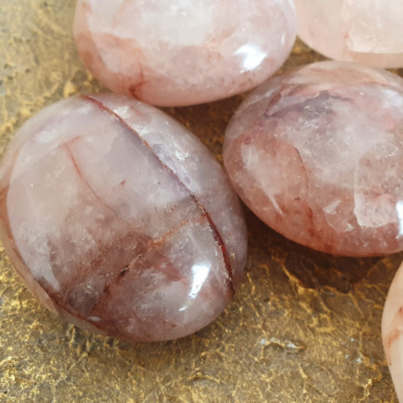 Pink Golden Healer Palm Stone