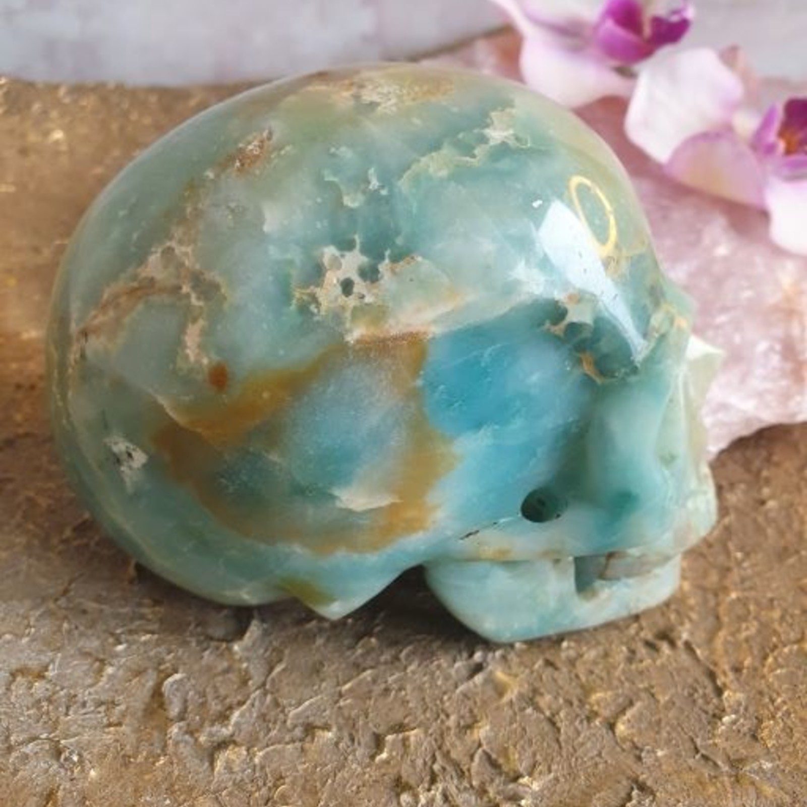 Lily - Amazonite Crystal Skull