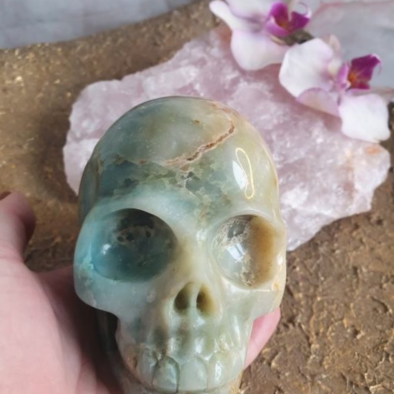 Lily - Amazonite Crystal Skull