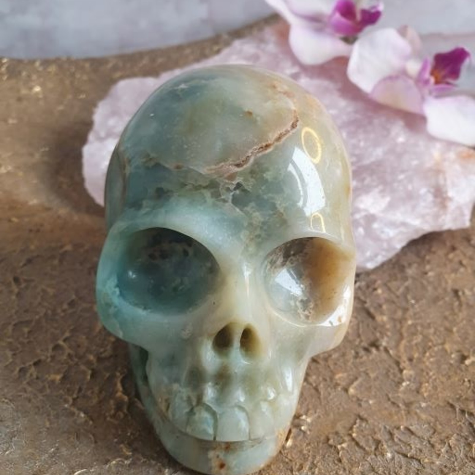 Lily - Amazonite Crystal Skull