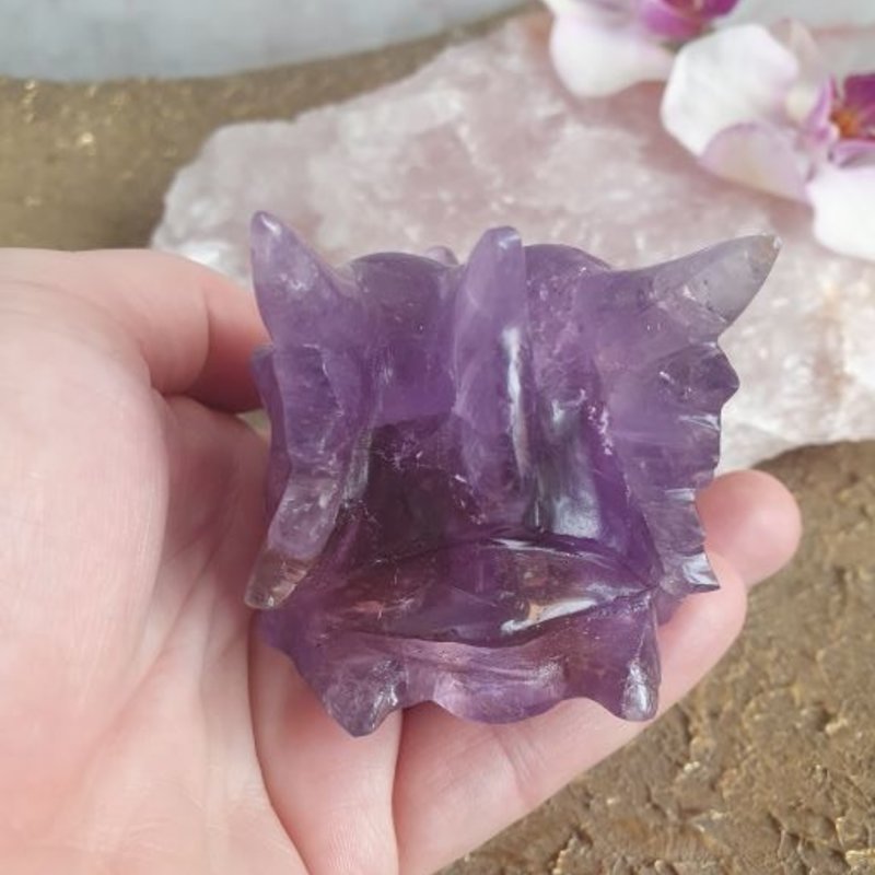 Mehit - Amethist Clear Crystal Dragon