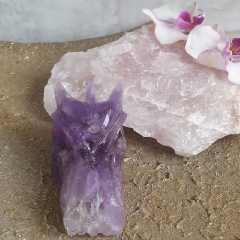 Mehit - Amethist Clear Crystal Dragon