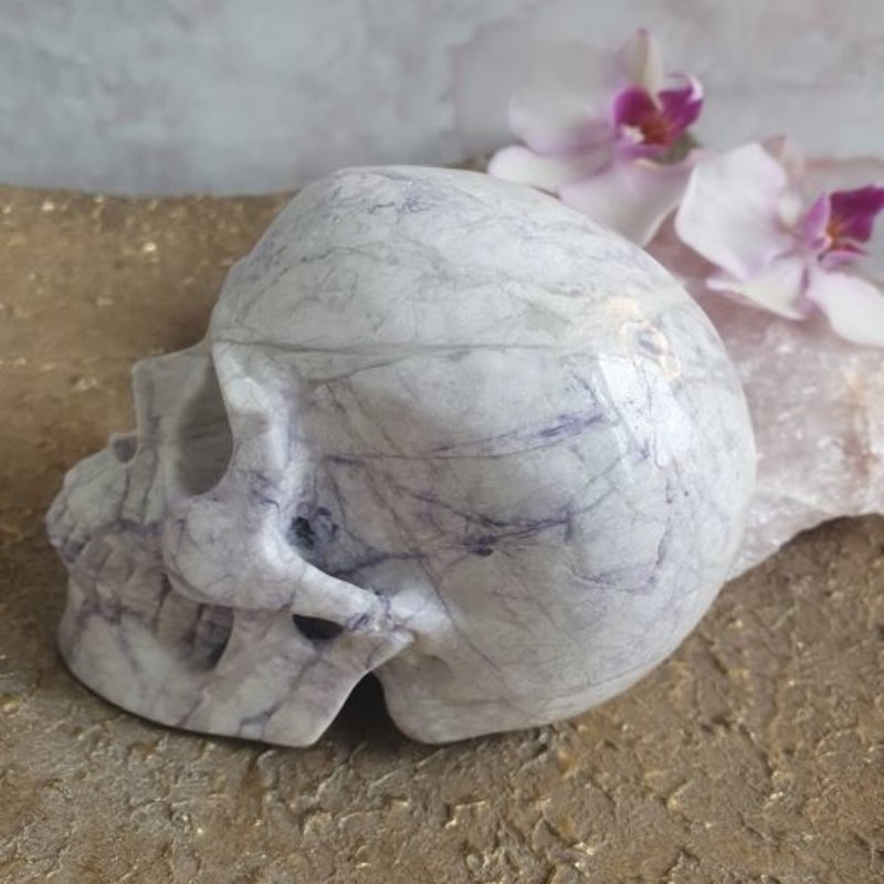Hecate - Lepidolite Crystal Skull