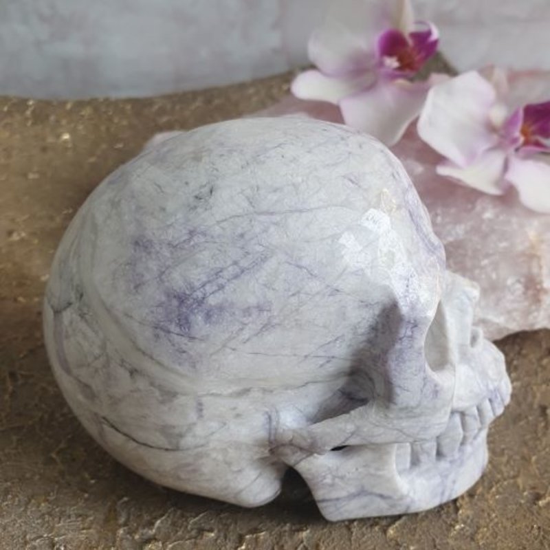 Hecate - Lepidolite Crystal Skull