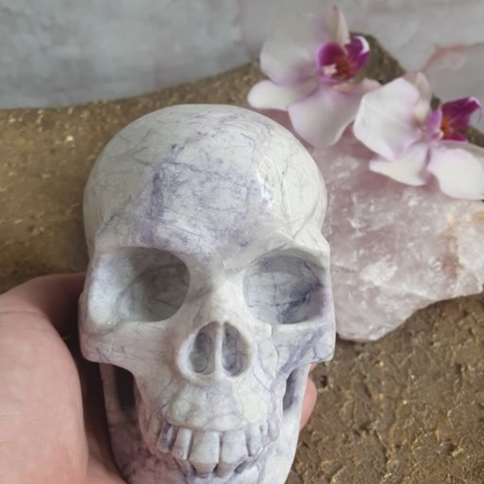 Hecate - Lepidolite Crystal Skull