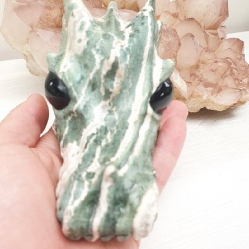 Cabalito - Green Zebra Stone Dragon