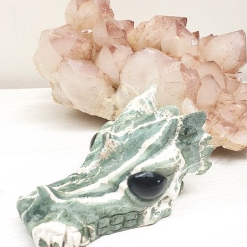 Cabalito - Green Zebra Stone Dragon