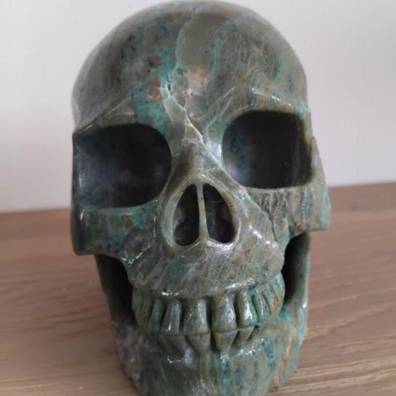 Mahogany  - Chrysocolla Crystal Skull