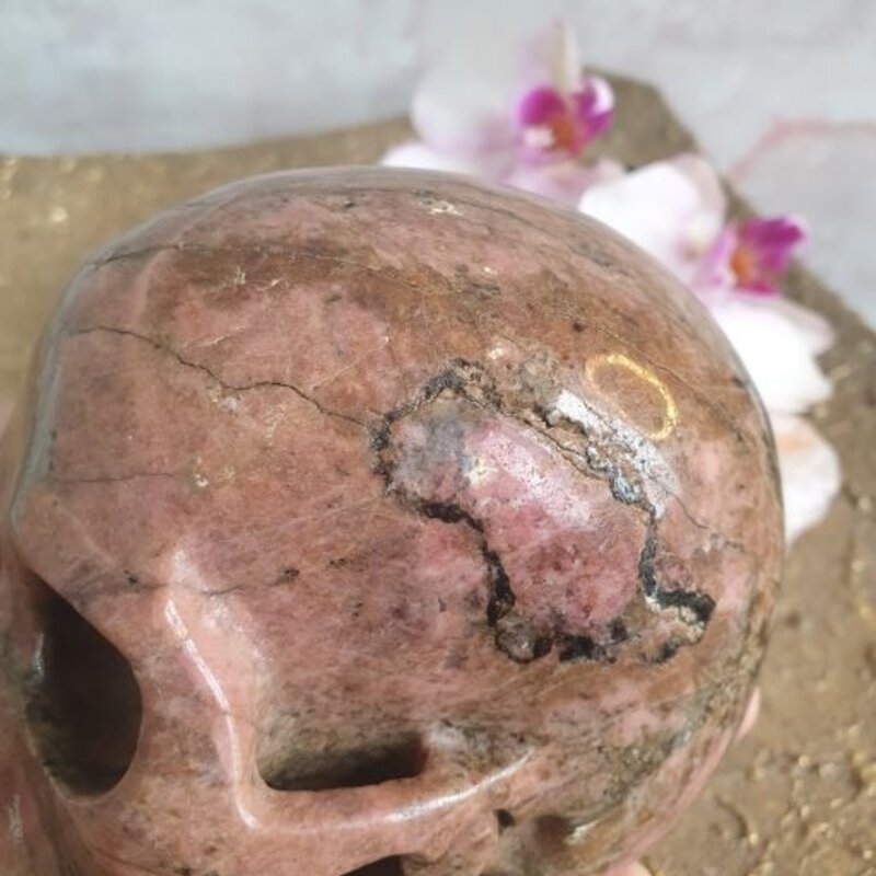 Freya - Rhodonite Crystal Skull