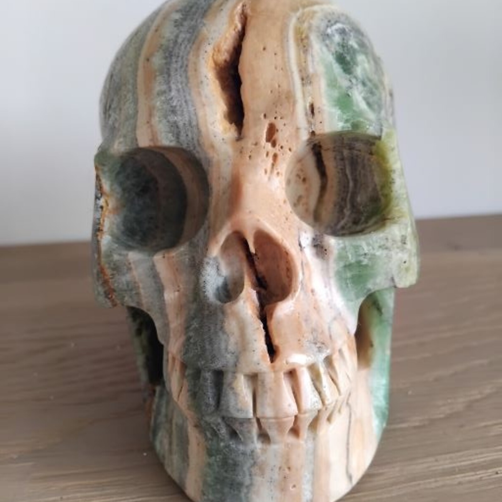 Zor - Kiwi Calcite Crystal Skull