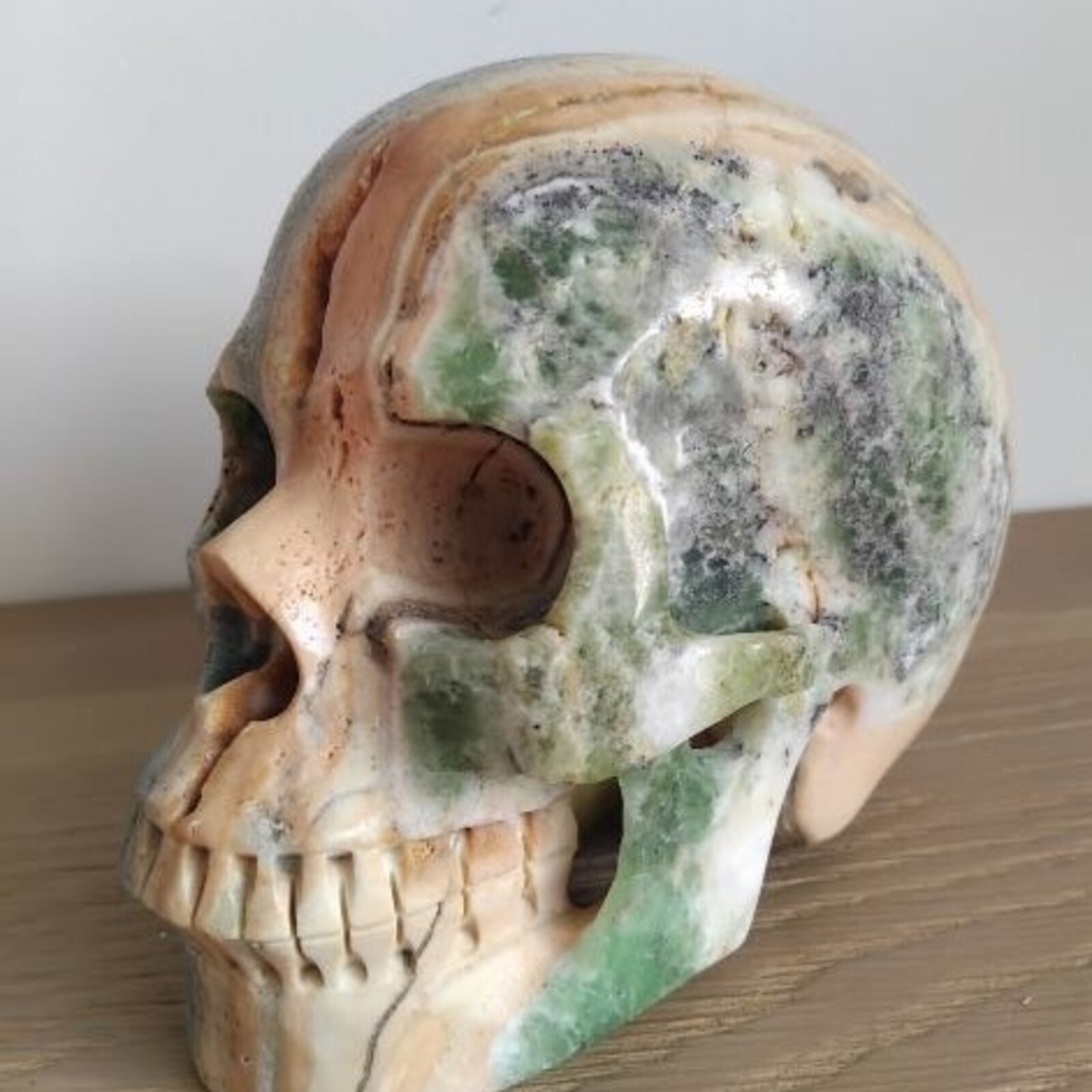 Zor - Kiwi Calcite Crystal Skull