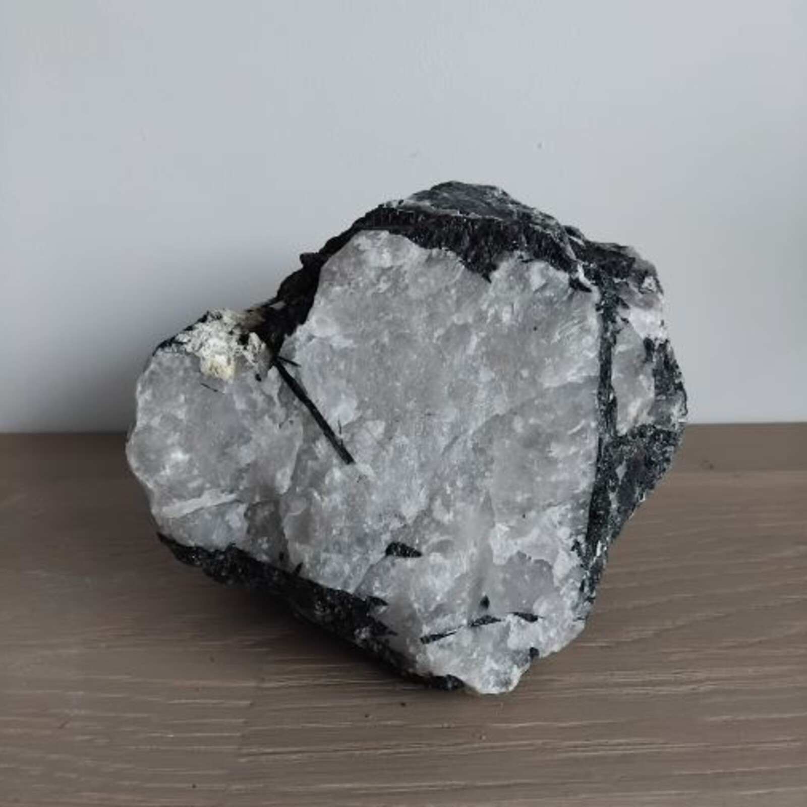 Black Tourmaline with Rock Crystal