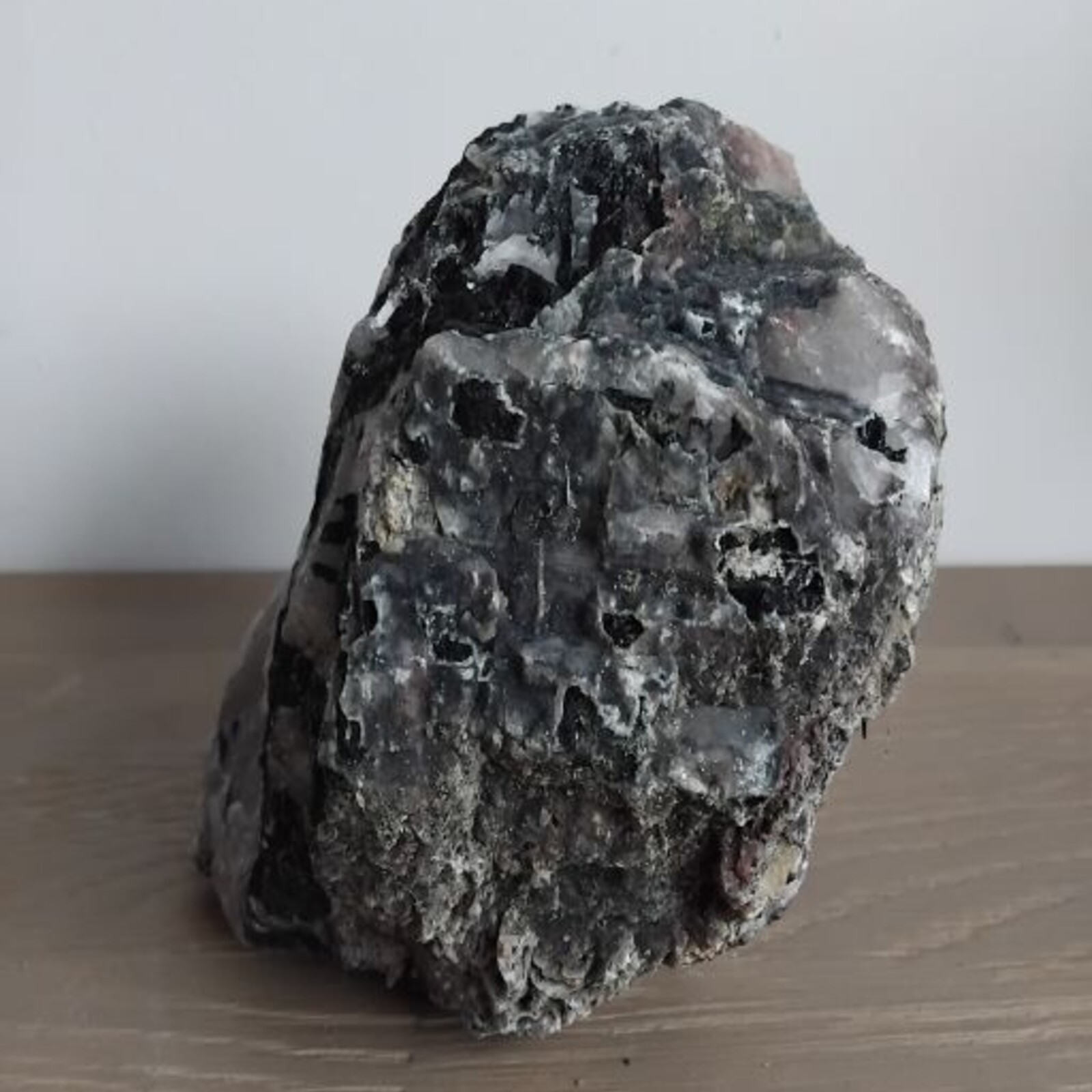 Black Tourmaline with Rock Crystal