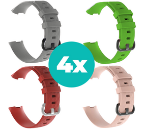 Strap-it Grijs - Rood - Lichtroze - Groen Charge 4 / 3 bundel - Maat S/M