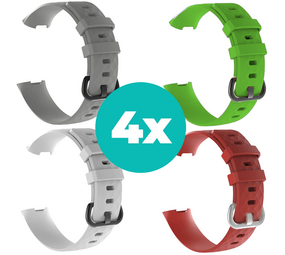 Strap-it Grijs - Wit - Rood - Groen Charge 4 / 3 bundel - Maat S/M