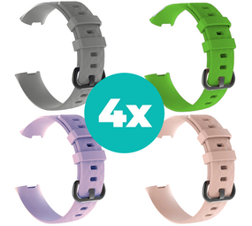 Strap-it Grijs - Lila - Lichtroze - Groen Charge 4 / 3 bundel - Maat S/M