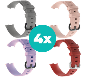 Strap-it Grijs - Lila - Rood - Lichtroze Charge 4 / 3 bundel - Maat S/M