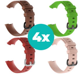 Strap-it Bruin - Rood - Lichtroze - Groen Charge 4 / 3 bundel - Maat S/M