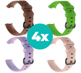Strap-it Bruin - Lila - Lichtroze - Groen Charge 4 / 3 bundel - Maat S/M