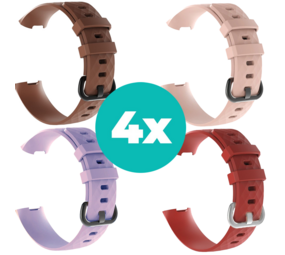 Strap-it Bruin - Lila - Rood - Lichtroze Charge 4 / 3 bundel - Maat S/M