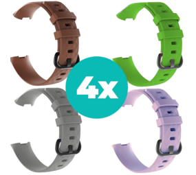 Strap-it Bruin - Grijs - Lila - Groen Charge 4 / 3 bundel - Maat S/M
