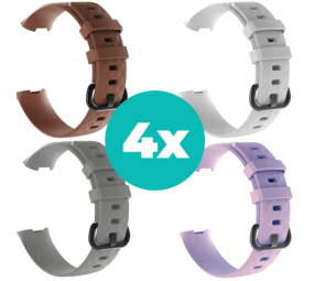 Strap-it Bruin - Grijs - Lila - Wit Charge 4 / 3 bundel - Maat S/M