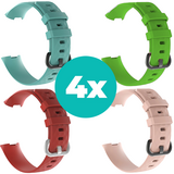 Strap-it Aqua - Rood - Lichtroze - Groen Charge 4 / 3 bundel - Maat S/M