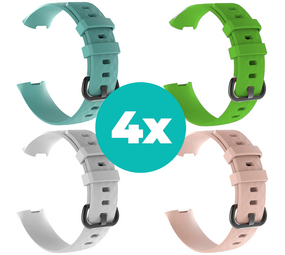 Strap-it Aqua - Wit - Lichtroze - Groen Charge 4 / 3 bundel - Maat S/M