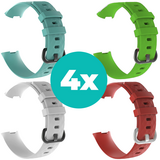 Strap-it Aqua - Wit - Rood - Groen Charge 4 / 3 bundel - Maat S/M