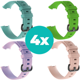 Strap-it Aqua - Lila - Lichtroze - Groen Charge 4 / 3 bundel - Maat S/M