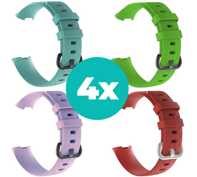 Strap-it Aqua - Lila - Rood - Groen Charge 4 / 3 bundel - Maat S/M