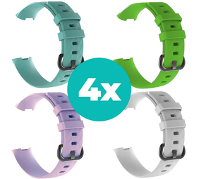 Strap-it Aqua - Lila - Wit - Groen Charge 4 / 3 bundel - Maat S/M