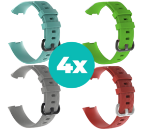 Strap-it Aqua - Grijs - Rood - Groen Charge 4 / 3 bundel - Maat S/M