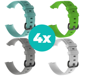 Strap-it Aqua - Grijs - Wit - Groen Charge 4 / 3 bundel - Maat S/M