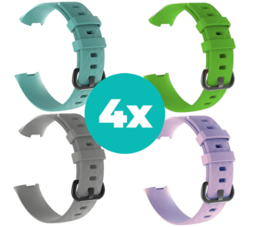 Strap-it Aqua - Grijs - Lila - Groen Charge 4 / 3 bundel - Maat S/M