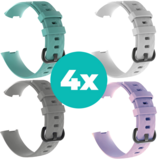 Strap-it Aqua - Grijs - Lila - Wit Charge 4 / 3 bundel - Maat S/M