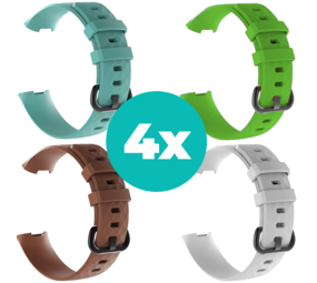 Strap-it Aqua - Bruin - Wit - Groen Charge 4 / 3 bundel - Maat S/M